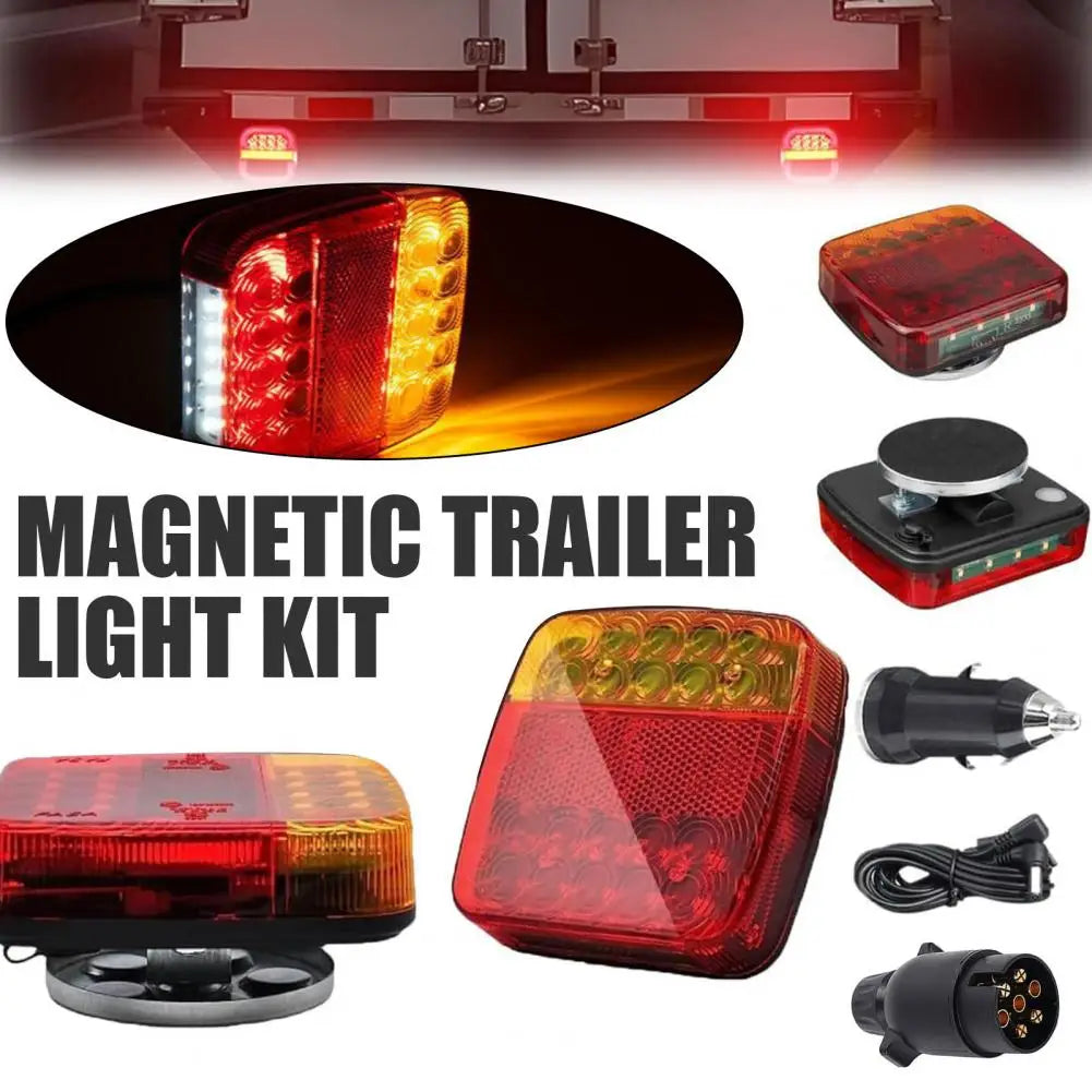 Waterproof Trailer Lights Wireless Trailer Light Kit High Lumens Led Magnetic Towing Tail Lights Kit for Trailers Wireless Super