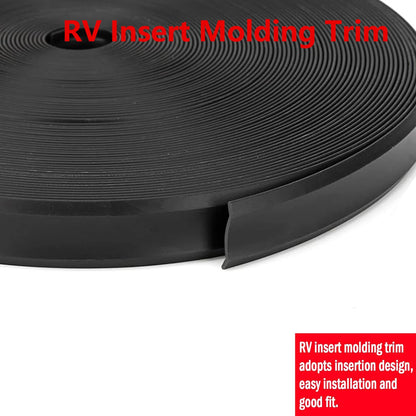 RV Insert Molding Trim, 1-Inch Screw Cover Trim Strip, 100ft Roll
