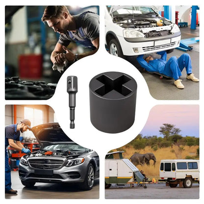 Trailer Jack Drill Adapter Trailer Jack Electric Drill Adapter Easy-Install Steel Attachment For Boat RV Leveling Roadside
