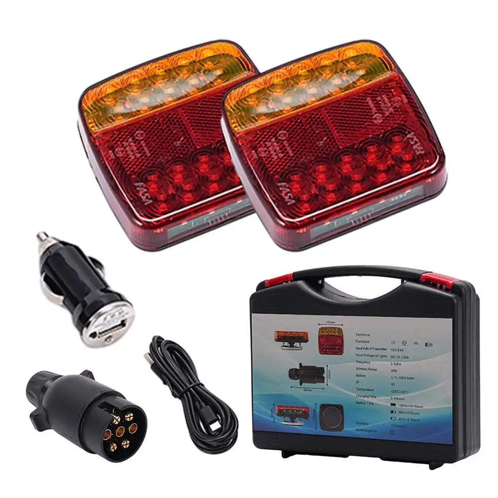 Waterproof Trailer Lights Wireless Trailer Light Kit High Lumens Led Magnetic Towing Tail Lights Kit for Trailers Wireless Super