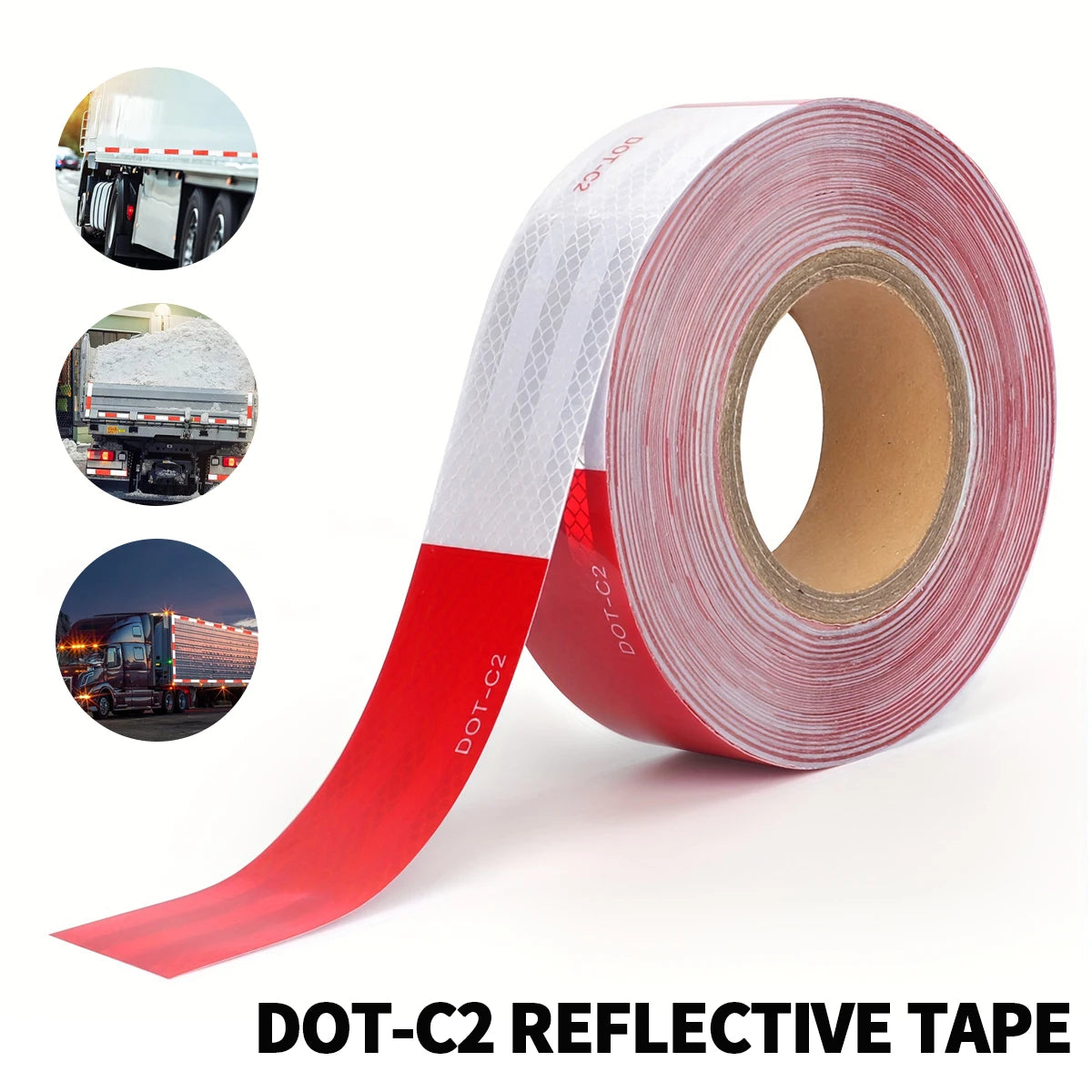 Reflective Tape Outdoor Waterproof Conspicuity Strong Adhesive Reflector Tape Warning Safety for Trailer Truck Boats Sign