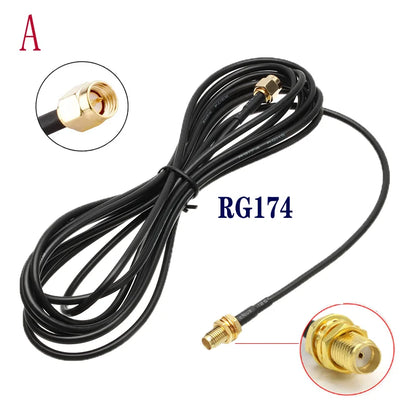 SMA to SMA Connector RG174 Router Antenna Extention Cable sma-j to smak RF 0.5-8m Extend Cable Converter Cord Copper Feeder Wire