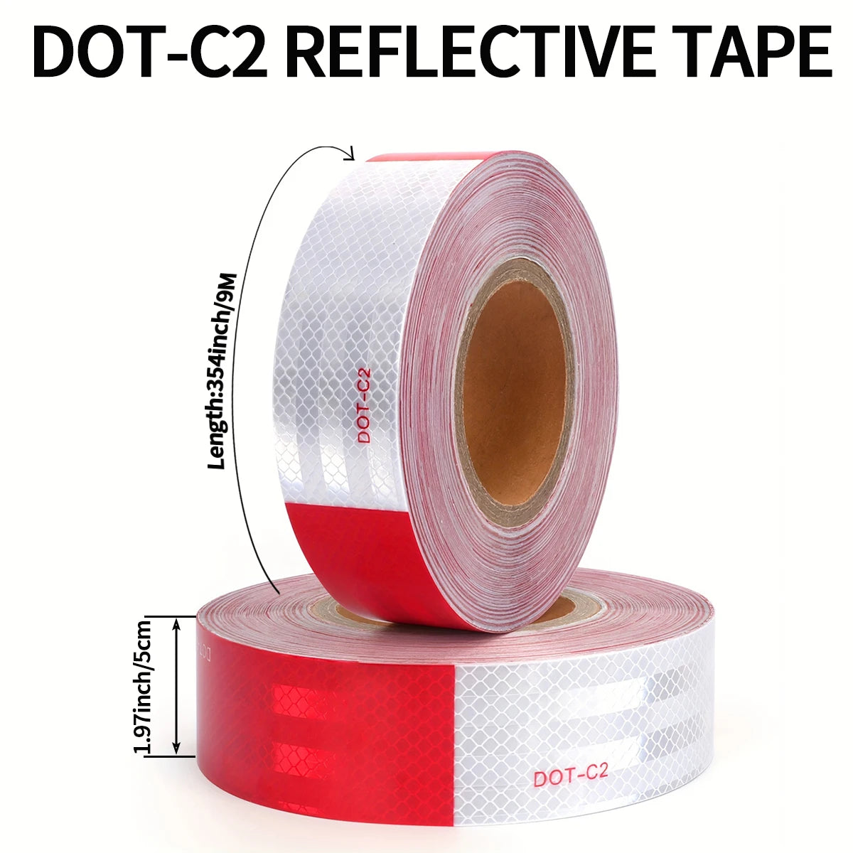 Reflective Tape Outdoor Waterproof Conspicuity Strong Adhesive Reflector Tape Warning Safety for Trailer Truck Boats Sign
