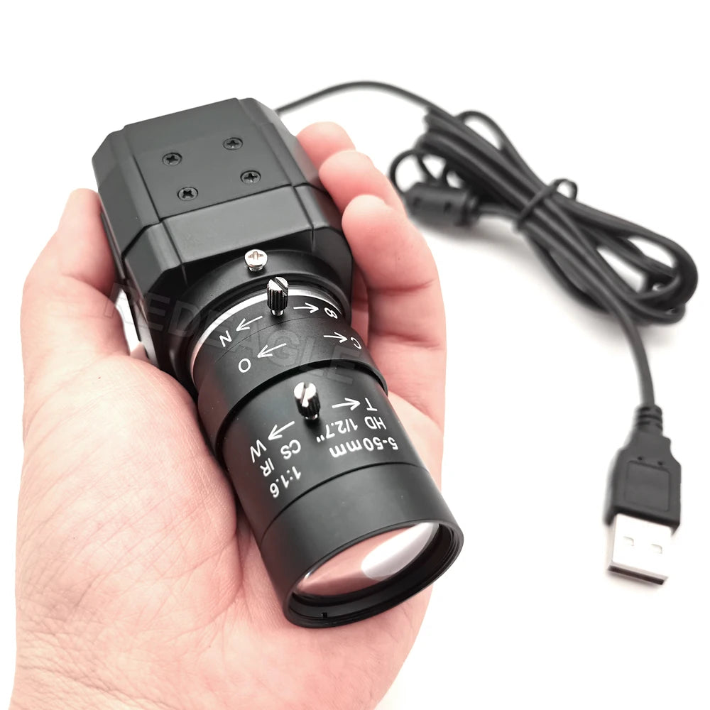 HD 2K Webcam 30fps High Speed UVC OTG 4MP USB Camera With 2.8-12mm Varifocal CS Lens Plug And Play For Youtube Live Broadcast