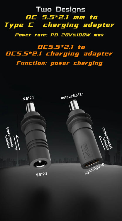 For Starlink Mini Cable 2M(6.6ft) Starlink Mini DC Power Type-C Input Replacement Cable Waterproof Outerdoor Barrel Jack Chargin