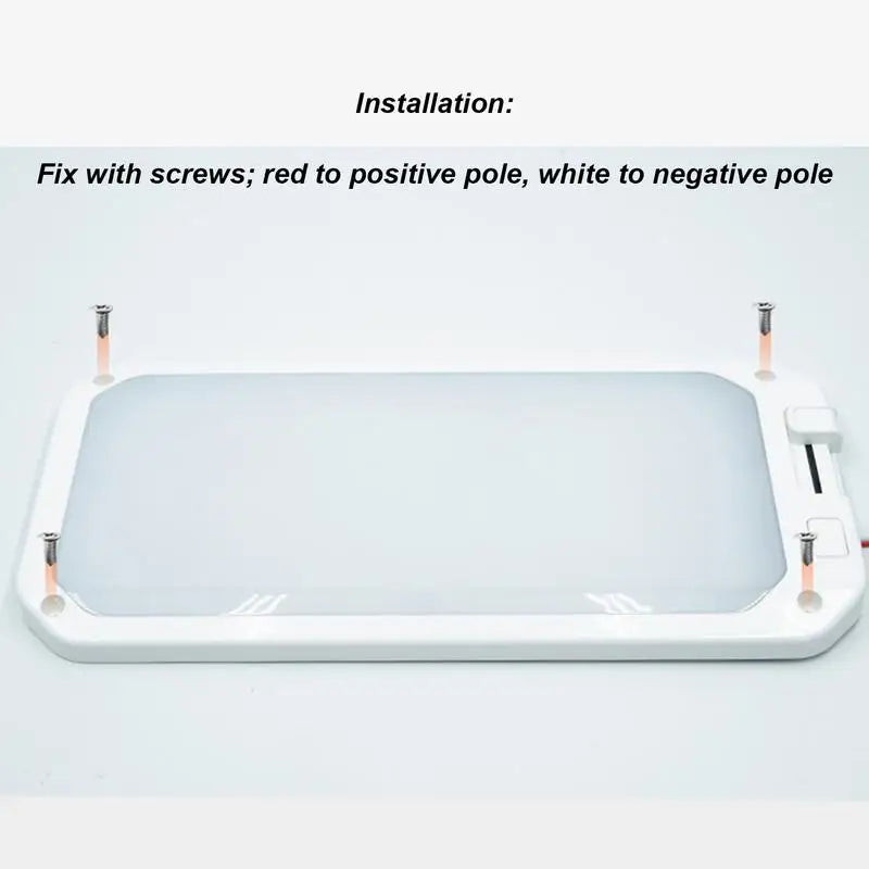 RV LED Ceiling Light with Remote – Three-Color Dimmable Interior Light