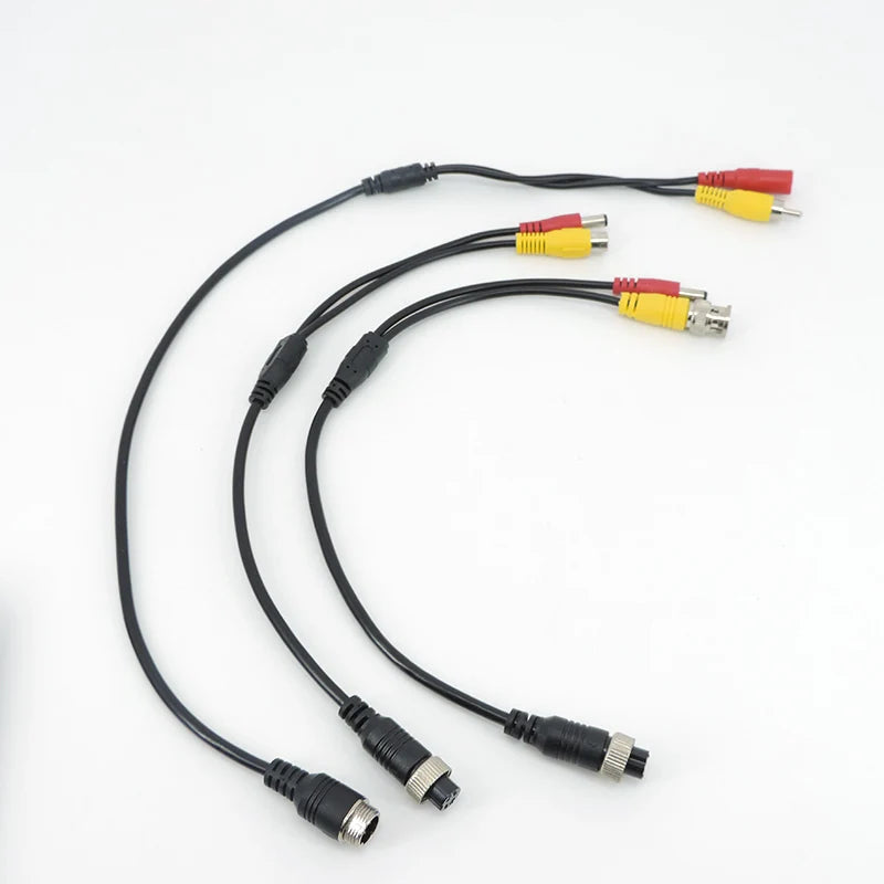 Aviation Head M12 4Pin male female to BNC DC RCA MALE FEMALE Extension Connector Cable Adapter for CCTV Camera Security  J17