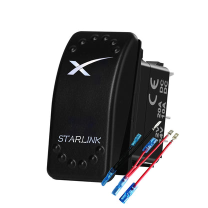 12V Starlink Rocker Switch SPST Waterproof Marine Toggle Switch For Starlink Dish Antenna Router On/Off Control Strada Hilux SUV