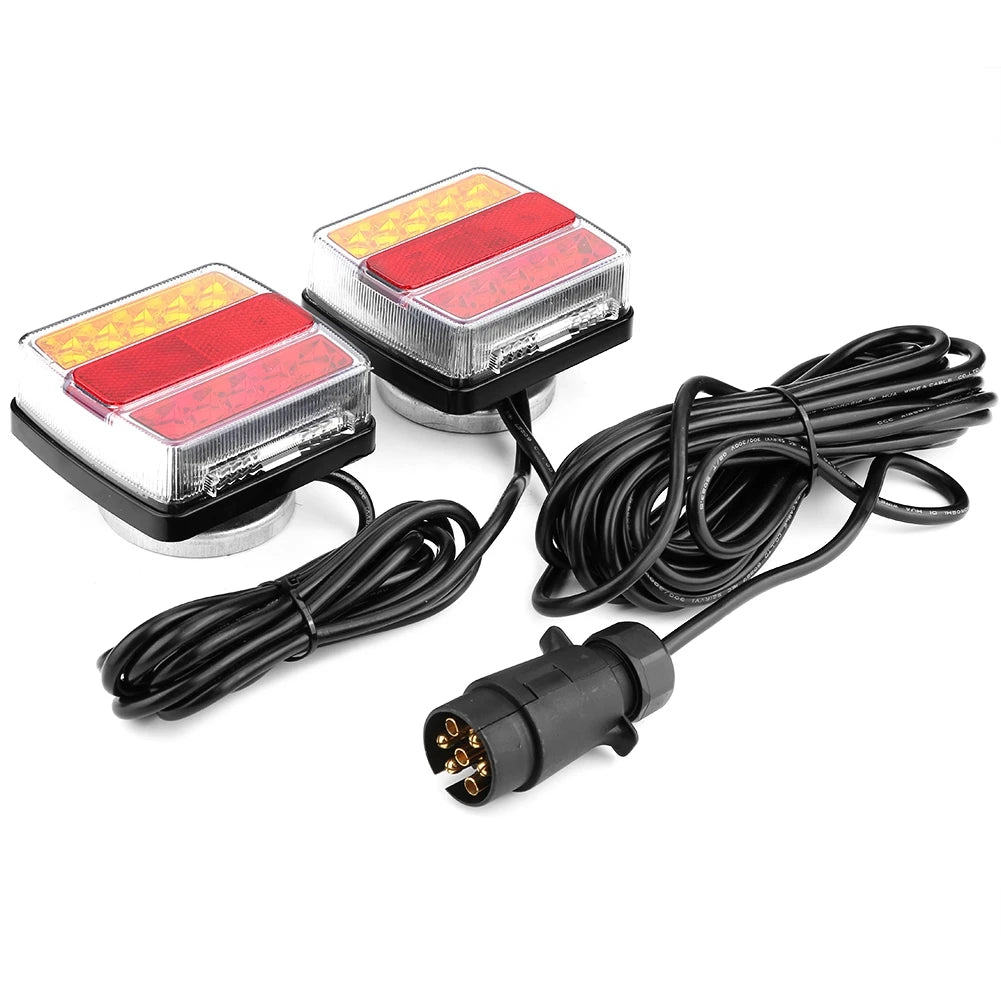 1 Pair 12V Magnetic LED Safety Light Indicator Taillights for Trailer Truck Car Taillights for Trailer Truck  Taillights