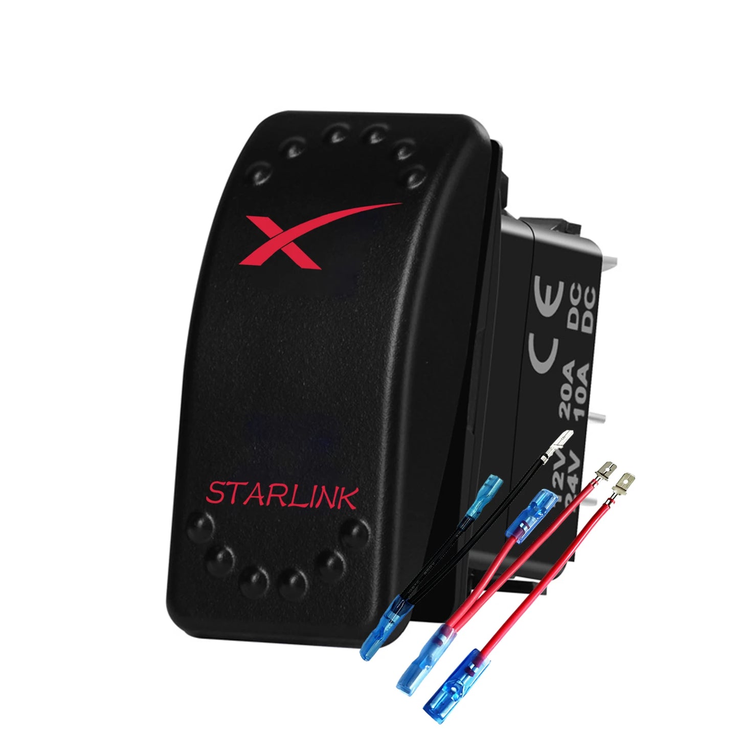 12V Starlink Rocker Switch SPST Waterproof Marine Toggle Switch For Starlink Dish Antenna Router On/Off Control Strada Hilux SUV