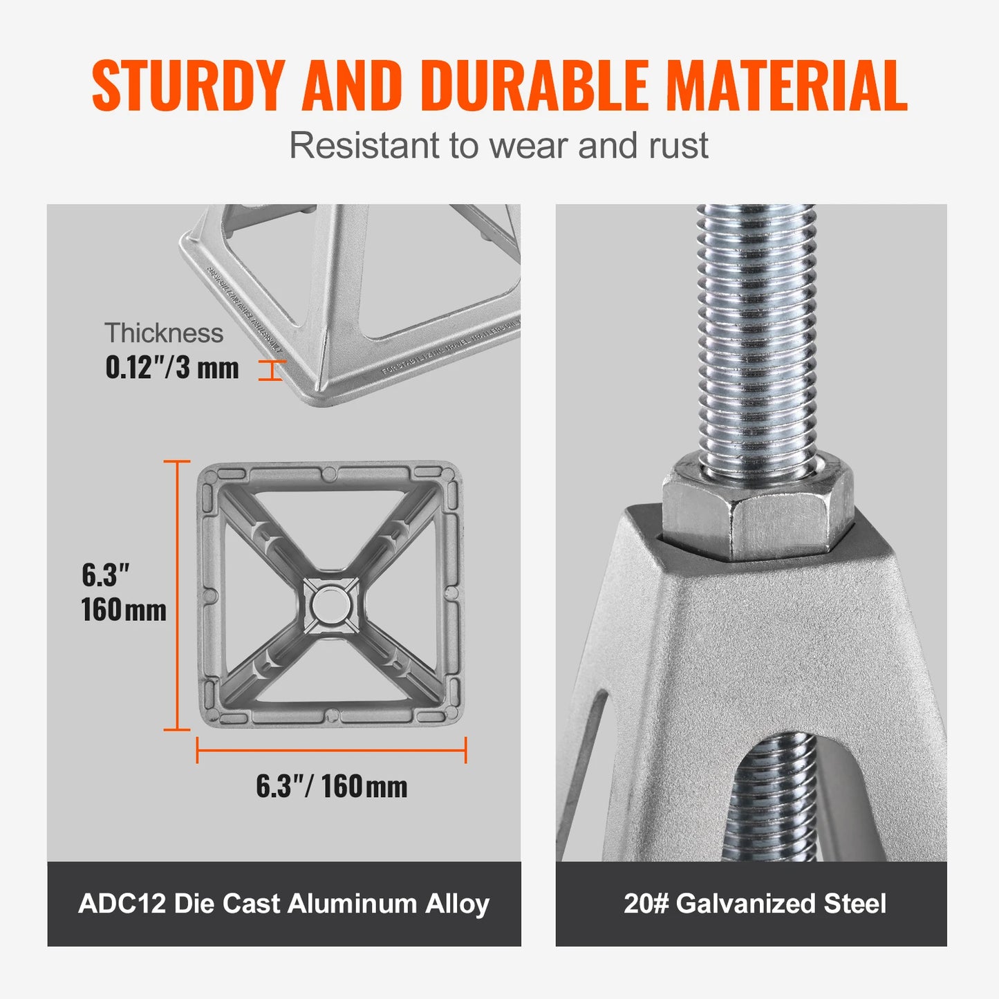 SucceBuy RV Stack Jacks 4 Pack – Adjustable Aluminum Stabilizer Jacks 6,000 LB