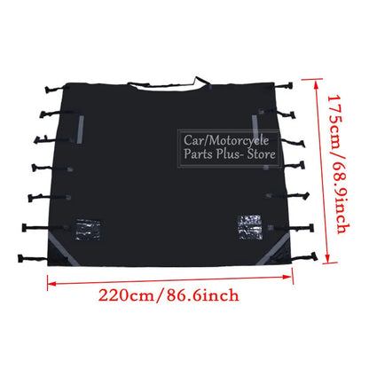 RV Front Towing Cover Protector with Reflective Strip, 220x175cm