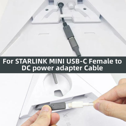 For STARLINK Mini USB-C Female To DC Power Adapter Cable High Quality Cable D C Plug Weatherproof Outdoor Use For Starlink Mini