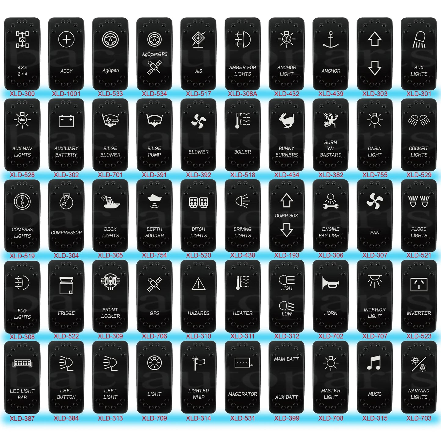 12V Starlink Rocker Switch SPST Waterproof Marine Toggle Switch For Starlink Dish Antenna Router On/Off Control Strada Hilux SUV