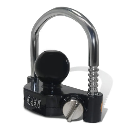 Trailer Coupler Lock. Key and Password Type Stainless Steel Anti-Theft