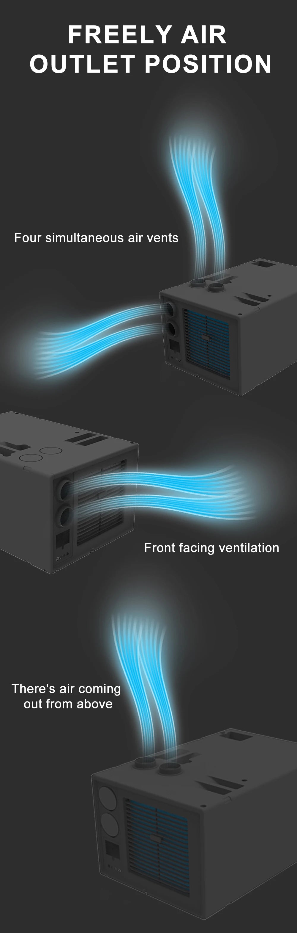 RV 12V24V48VAC caravan van motorhome marine under bench air conditioner 12volt air conditioning 24V auto parking cooler system