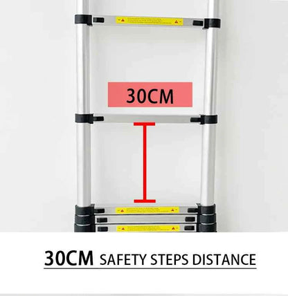 3.8m Aluminum Telescoping Ladder. Single Straight Extension for RV and Outdoor Use