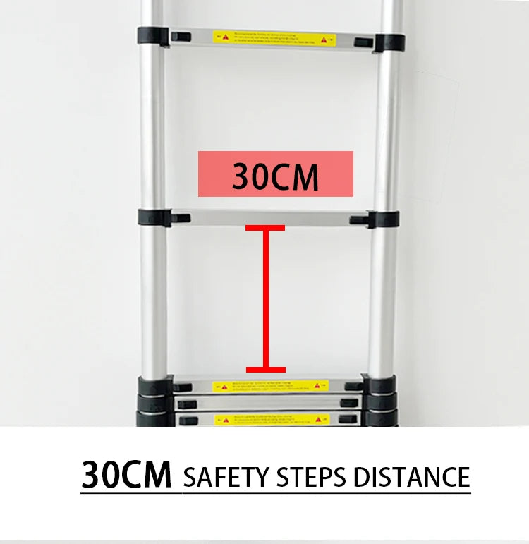 3.8m High Quality Aluminum Single Straight Extension Telescopic Ladder