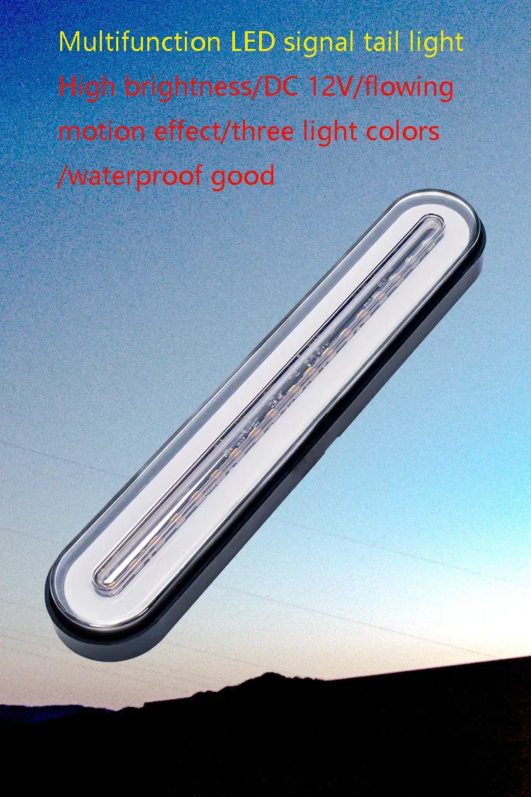 Car Rear Tail Light 12V 54LED Running Light Flowing 10W Turn Signal Warning Light Trailer Truck Light Car Taillights Lorry Van