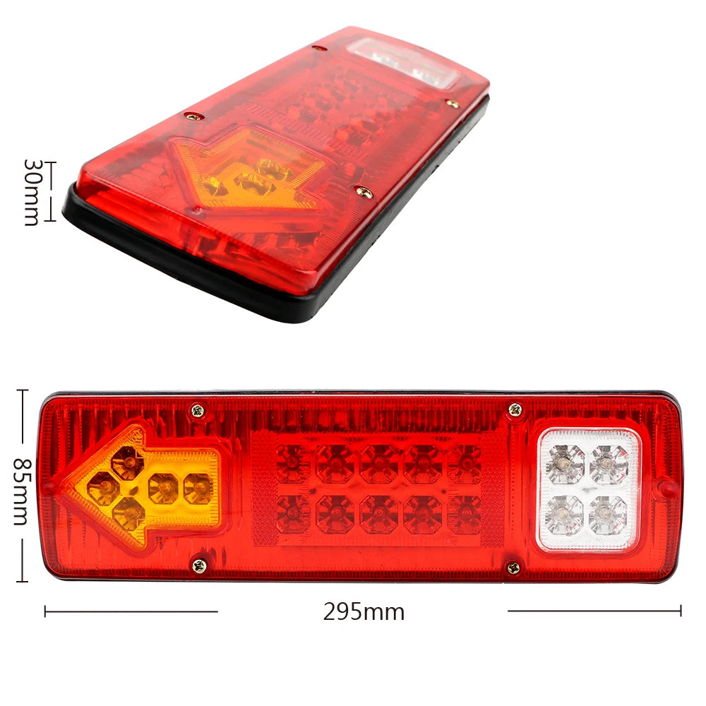 Indicator Lamp For Trailer Lorries Boat Truck 19LED Tail Lights Turn Signal Lamp Waterproof 12V 24V Stop Lights