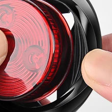 5PCS Red Round Trailer LED Marker Clearance Light 4 LED Flush Mount with Plug Grommet Pigtail Hardwired for Trailer Truc
