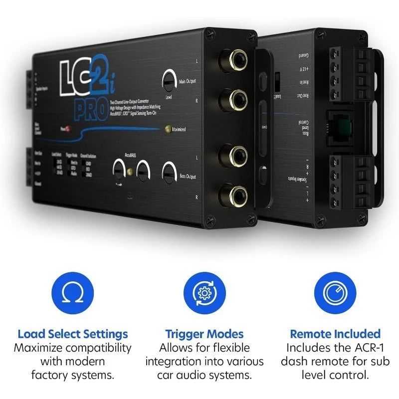 LC2i PRO 2-Channel Line Output Converter With GTO Signal Sense & AccuBASS