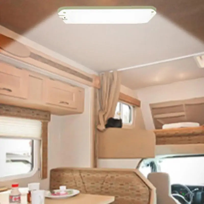 RV Ceiling Light Interior LED RV Ceiling Light With Remote Control Traveling Camping Three-Color Eyesight Protection