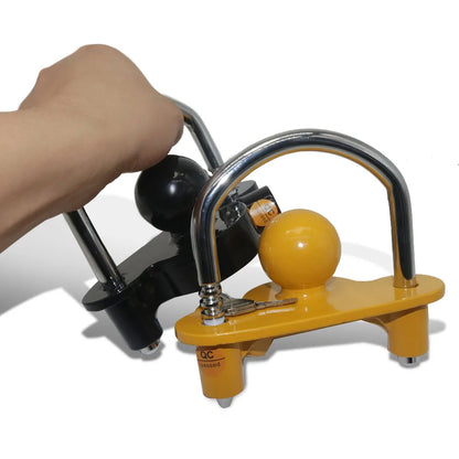 Trailer Coupler Lock. Key and Password Type Stainless Steel Anti-Theft
