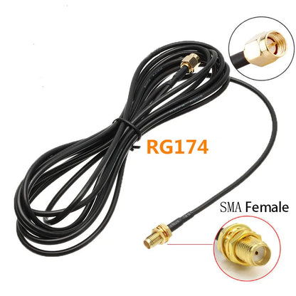 SMA to SMA Connector RG174 Router Antenna Extention Cable sma-j to smak RF 0.5-8m Extend Cable Converter Cord Copper Feeder Wire