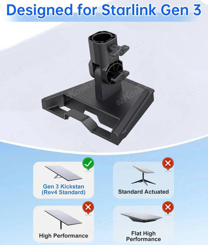 Pole Mount Adapter for Starlink Gen 3. 360 Degree Rotatable Tool-Free Install