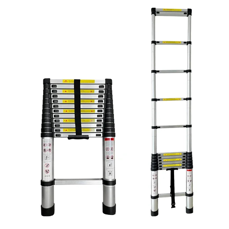 3.8m High Quality Aluminum Single Straight Extension Telescopic Ladder