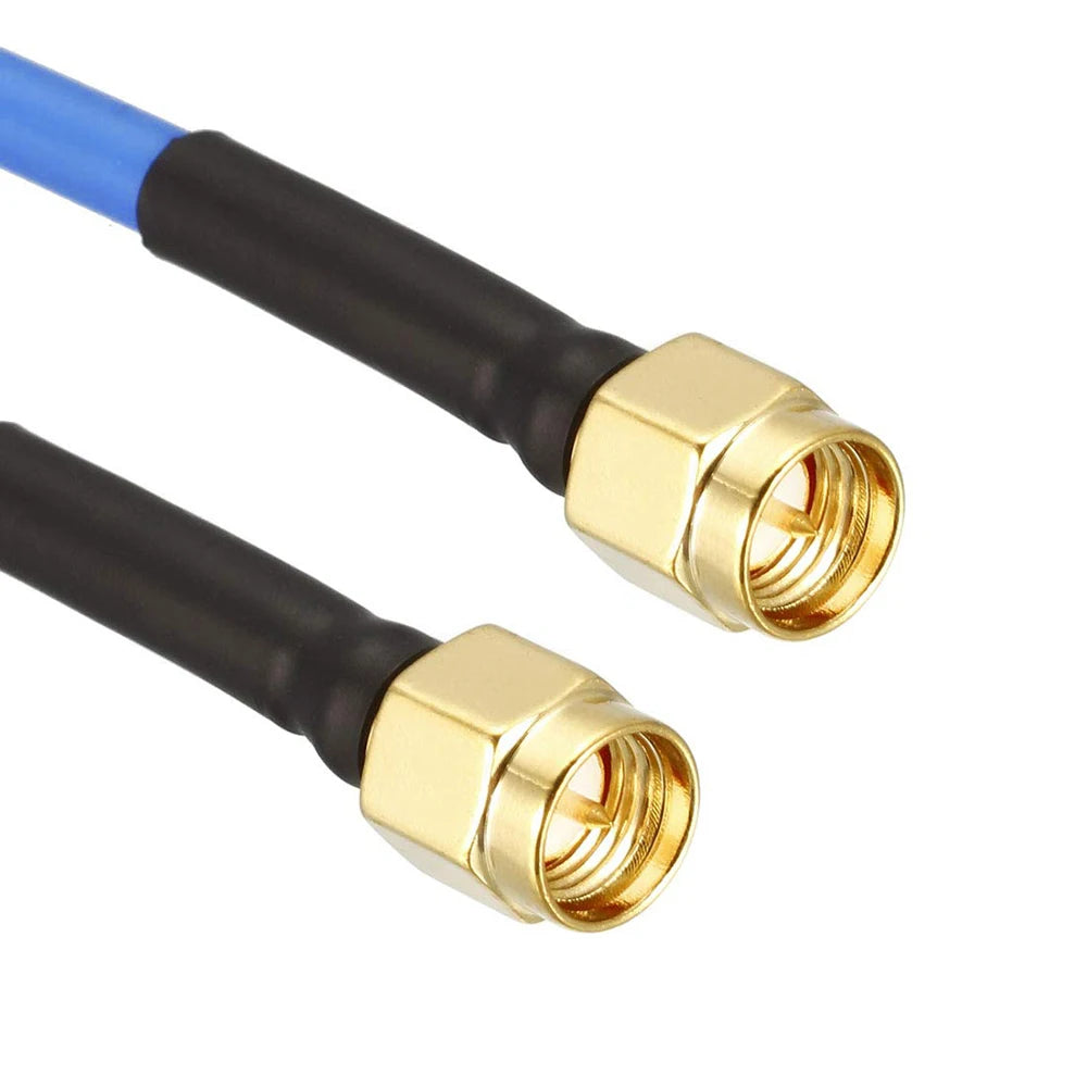 SMA Male to SMA Male Plug Connector RG402 RG-402 Semi Flexible Coaxial Cable 0.141" 50ohm Blue
