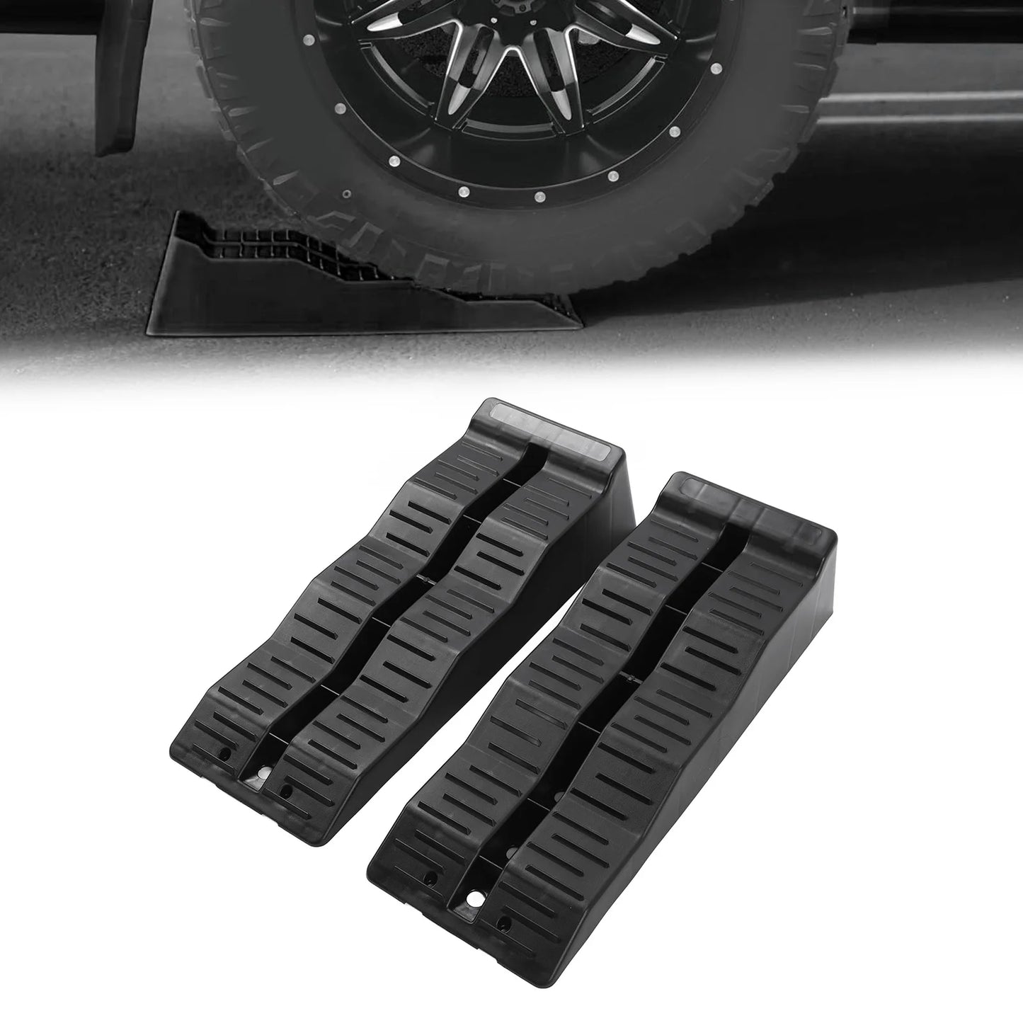 RV Leveling Ramps – 11,000 LB Capacity | Wheel Chock & Stabilizer for Trailers & Campers
