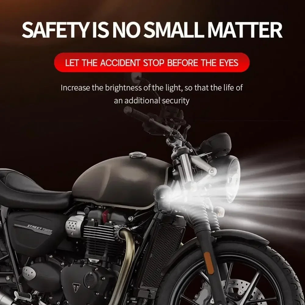 Motorcycle Aluminum Alloy Skull Headlight Skull Fog Lights Motorbike High Low Beam Lamp for Halloween Skull Decoration Headlamp