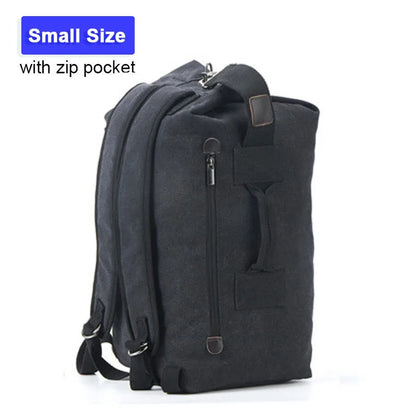 Large Capacity Outdoor Travel Backpack – Lightweight Canvas Bucket Bag
