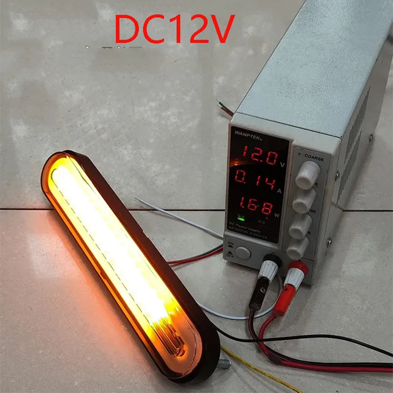 Car Rear Tail Light 12V 54LED Running Light Flowing 10W Turn Signal Warning Light Trailer Truck Light Car Taillights Lorry Van
