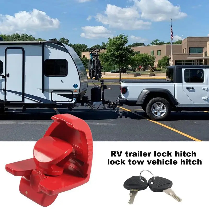 RV Trailer Lock Set Adjustable Lock System Hitch Locks With Keys RV Accessories For Travel Trailers Travel Trailer Accessories