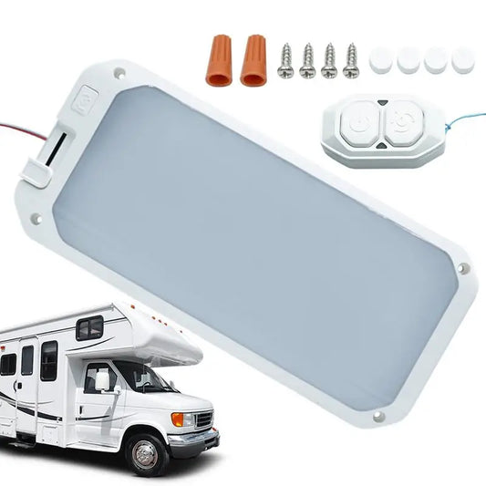 RV Ceiling Light Interior LED RV Ceiling Light With Remote Control Traveling Camping Three-Color Eyesight Protection