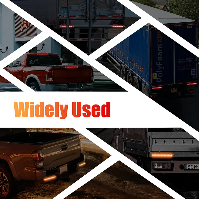 Car Rear Tail Light 12V 54LED Running Light Flowing 10W Turn Signal Warning Light Trailer Truck Light Car Taillights Lorry Van