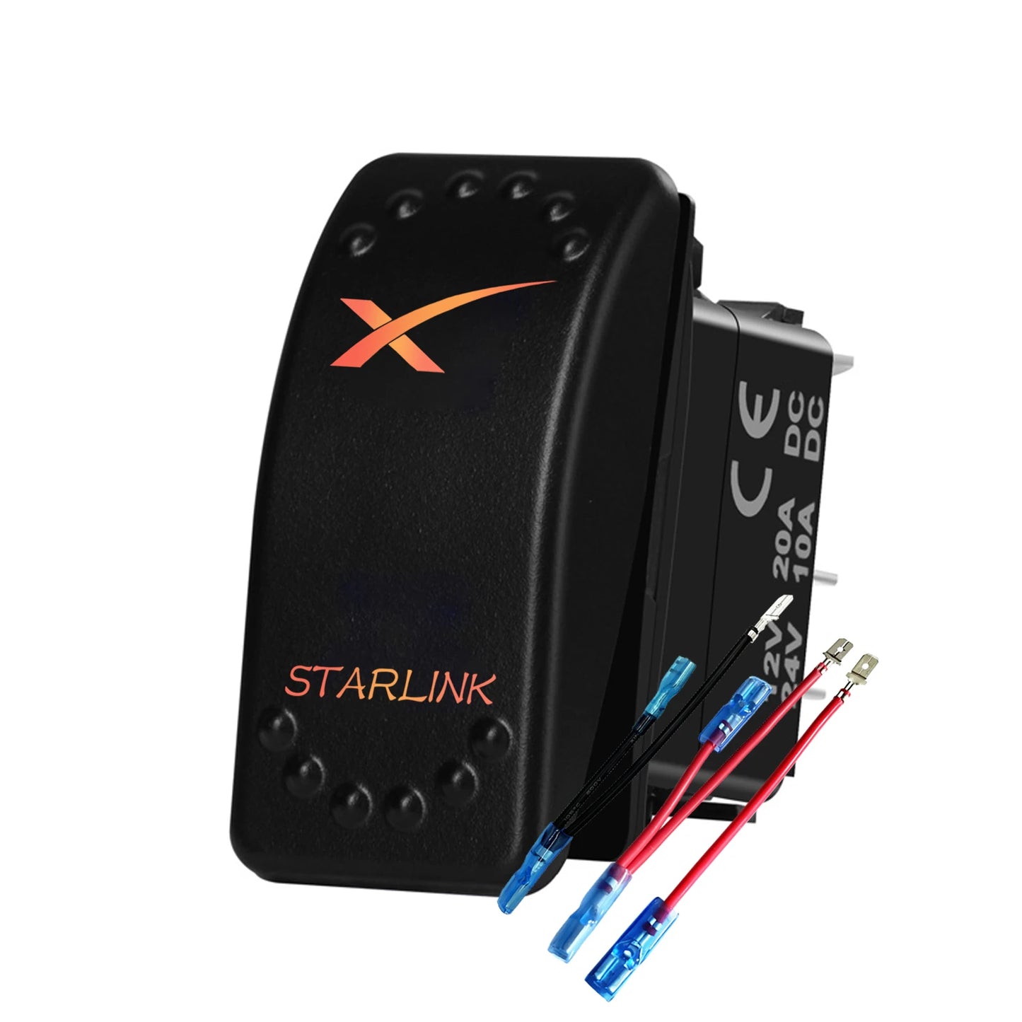 12V Starlink Rocker Switch SPST Waterproof Marine Toggle Switch For Starlink Dish Antenna Router On/Off Control Strada Hilux SUV