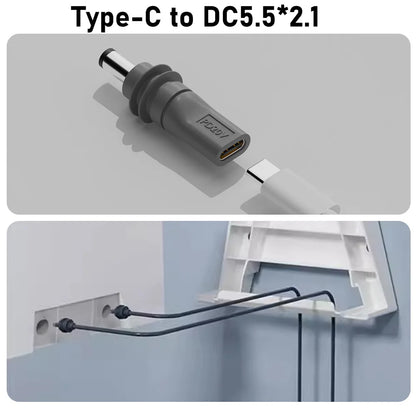 For Starlink Mini Cable 2M(6.6ft) Starlink Mini DC Power Type-C Input Replacement Cable Waterproof Outerdoor Barrel Jack Chargin