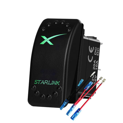 12V Starlink Rocker Switch SPST Waterproof Marine Toggle Switch For Starlink Dish Antenna Router On/Off Control Strada Hilux SUV