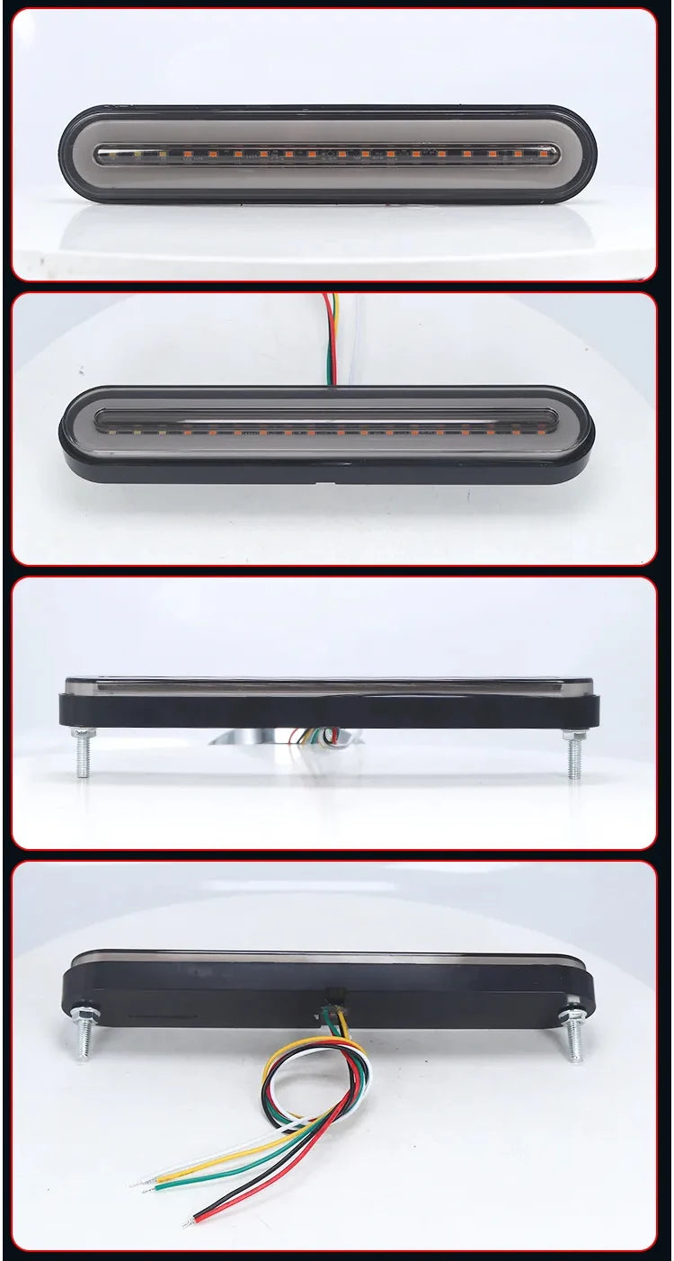 Car Rear Tail Light 12V 54LED Running Light Flowing 10W Turn Signal Warning Light Trailer Truck Light Car Taillights Lorry Van