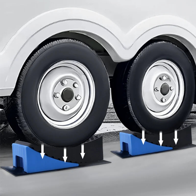 2 Pcs RV Leveling Blocks  Camper Wheel Chocks RV Camper Leveler Kit with Anti-Slip Mat Carrying Bag Level