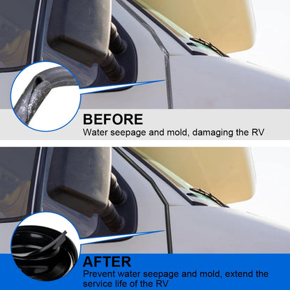 RV Exterior PVC Trim Molding. Screw Cover Insert Strip for Camper and Trailer
