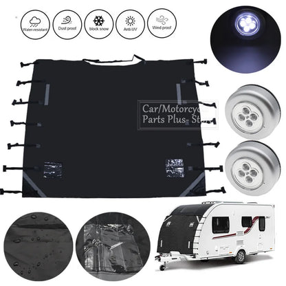 RV Front Towing Cover Protector with Reflective Strip, 220x175cm