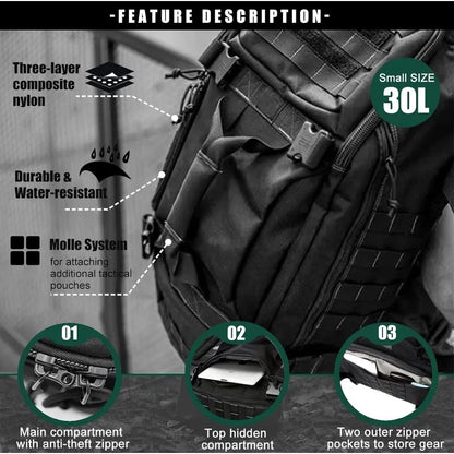 Tactical MOLLE Backpack | 25L / 45L / 80L | Camping, Hunting & Gym Duffle
