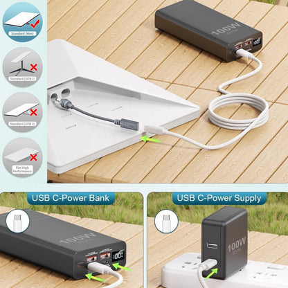 For STARLINK Mini USB-C Female To DC Power Adapter Cable High Quality Cable D C Plug Weatherproof Outdoor Use For Starlink Mini