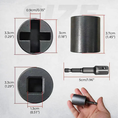 Trailer Jack Drill Adapter Trailer Jack Electric Drill Adapter Easy-Install Steel Attachment For Boat RV Leveling Roadside