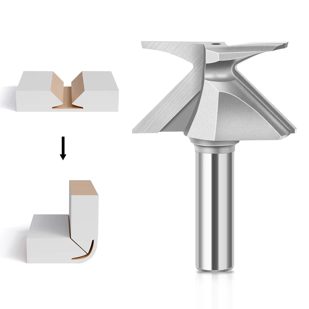 6mm 12mm 1/2" 1/4" Shank Arc Bending Integrated Router Bit Forming Tool Arc Bending Router Bit for Wooden Door Wall Cabinet
